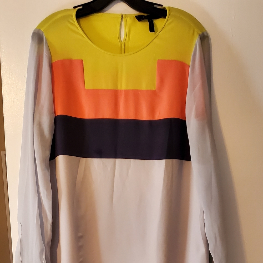 Bcbgmaxazria Color Block Dress Sz M.Pockets on both sides of the dress.Worn once